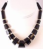 BN9 black bakelite bead necklace